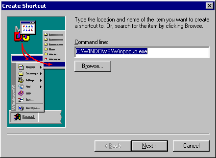 confirm path to winpopup.exe